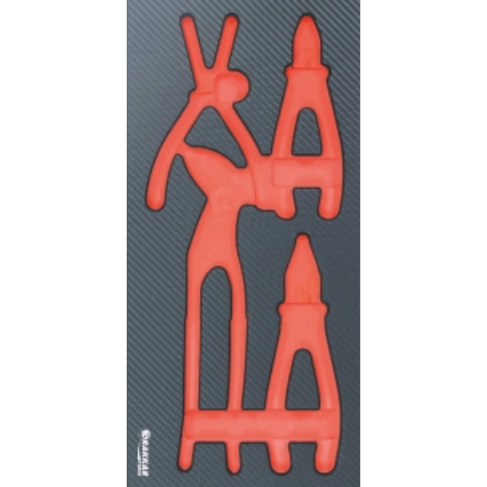 MODULE MOUSSE FINITION CARBONE VIDE PINCES - DRAKKAR TOOLS - 84219