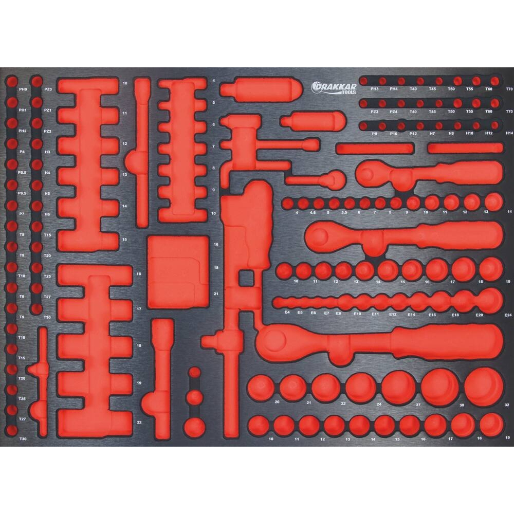 MODULE MOUSSE FINITION METAL VIDE DOUILLES 1/4
