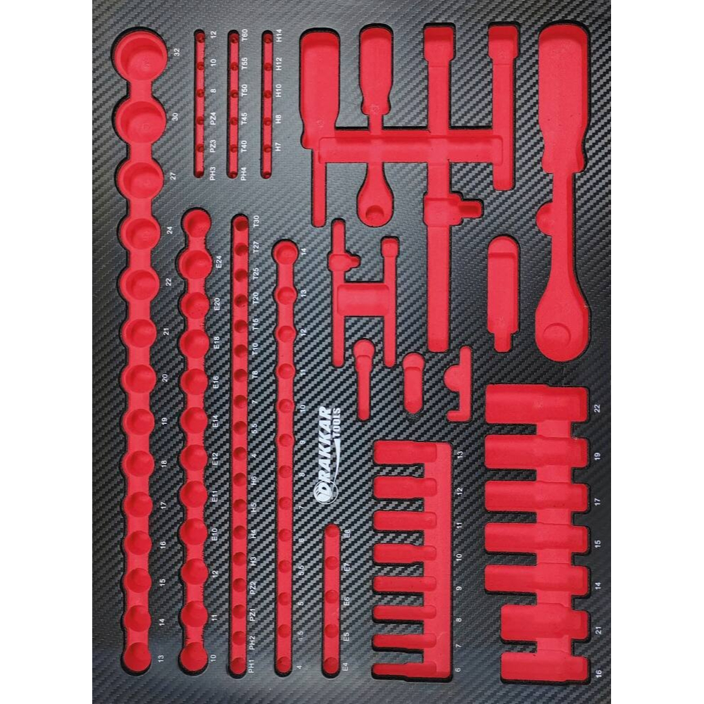 MODULE MOUSSE FINITION CARBONE VIDE DOUILLES 1/4