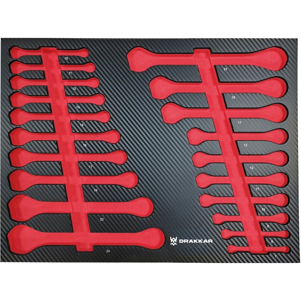 Module mousse vide - finition carbone pour clés mixtes DRAKKAR TOOLS - 84233