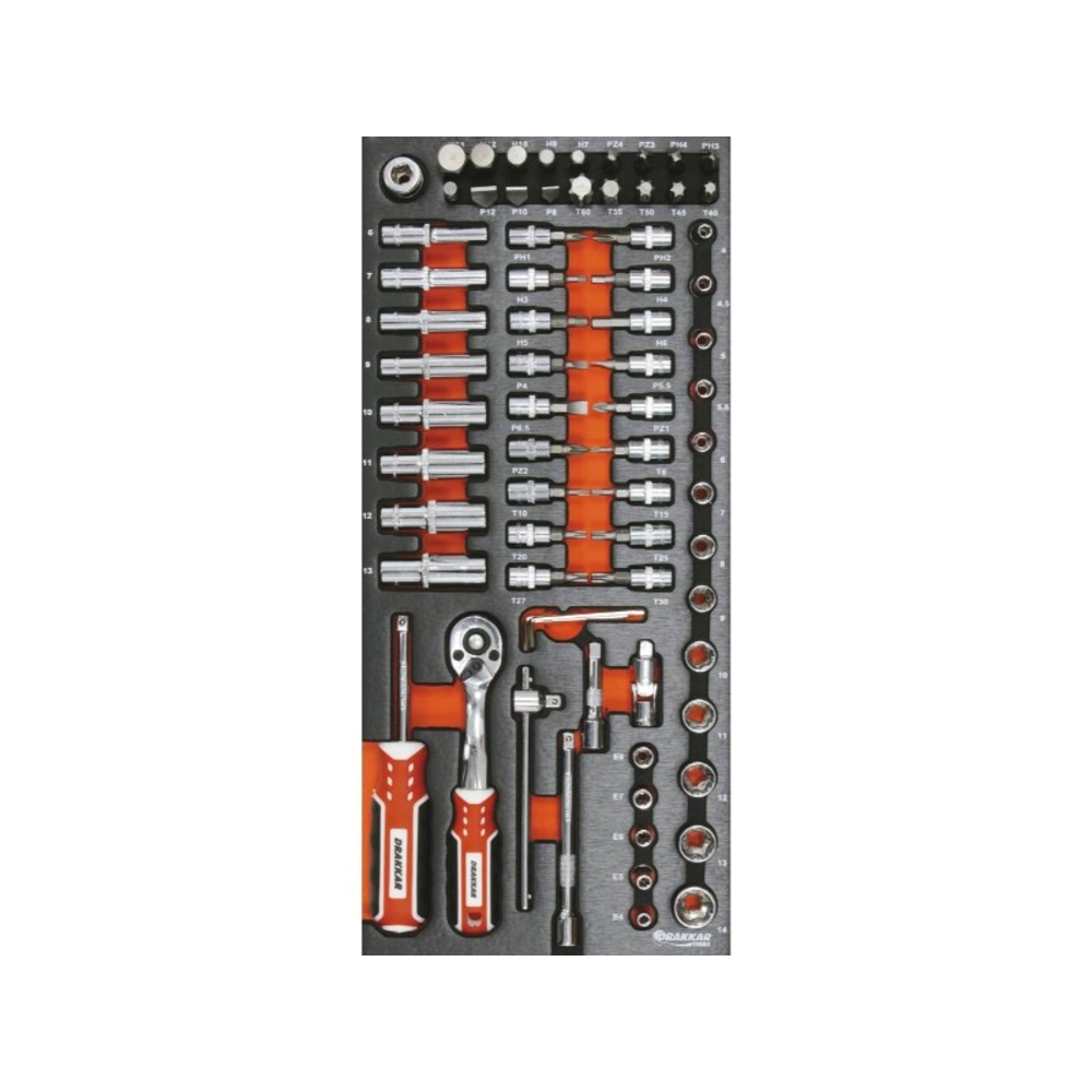 Module mousse DRAKKAR 395x178x32mm métal douilles 1/4