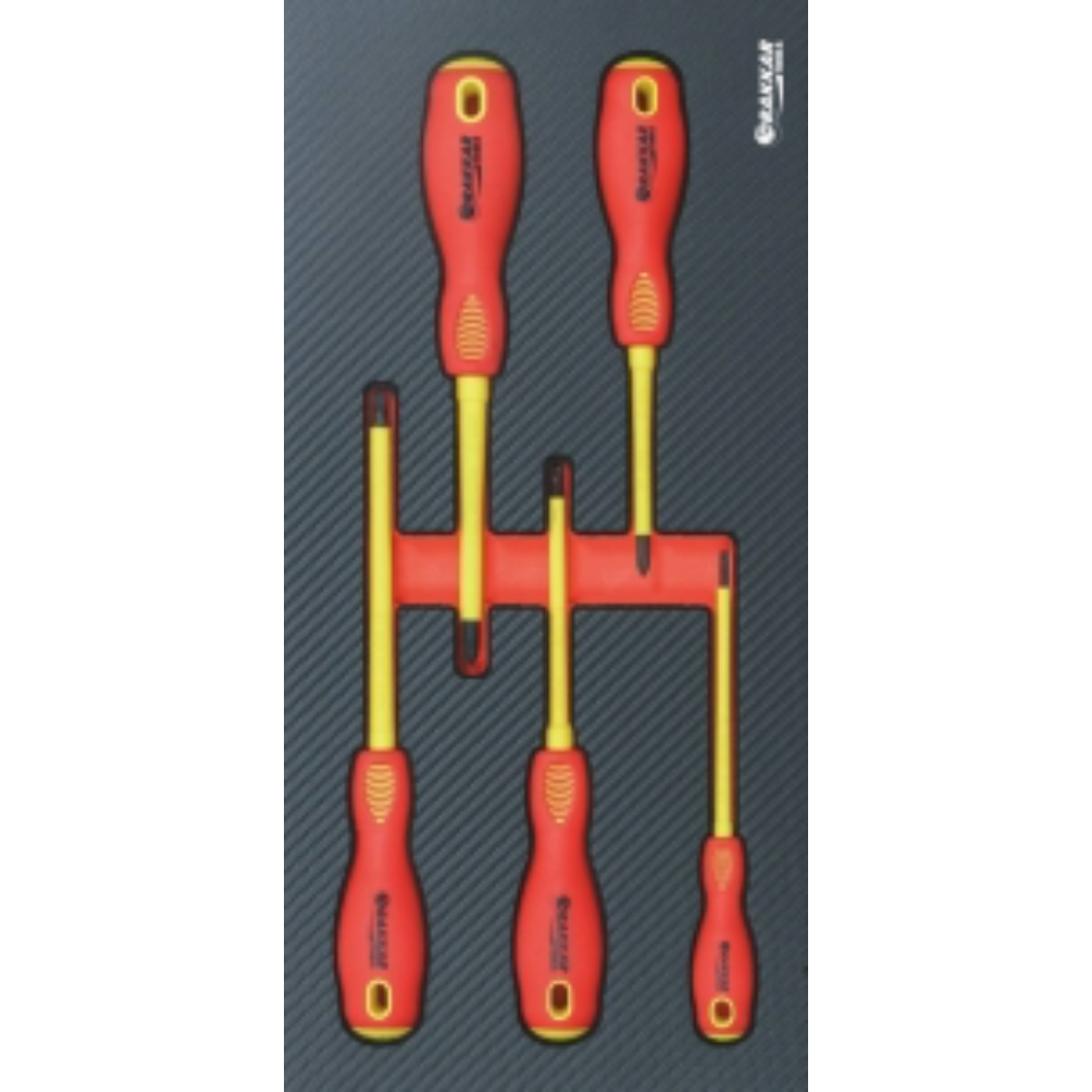 MODULE MOUSSE FINITION CARBONE PLEIN TOURNEVIS ELECTRICITE ISOLE - DRAKKAR TOOLS - 84267