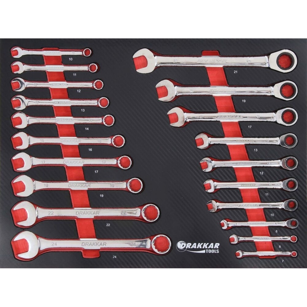 MODULE MOUSSE FINITION CARBONE CLES MIXTES - DRAKKAR TOOLS - 84283