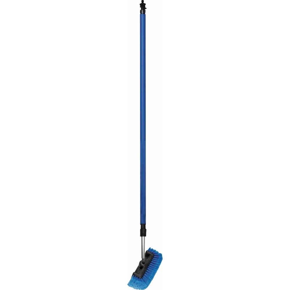 Brosse de lavage 250mm anti rayure quadro douille à visser avec manche télescopique alu KARZHAN - 86069