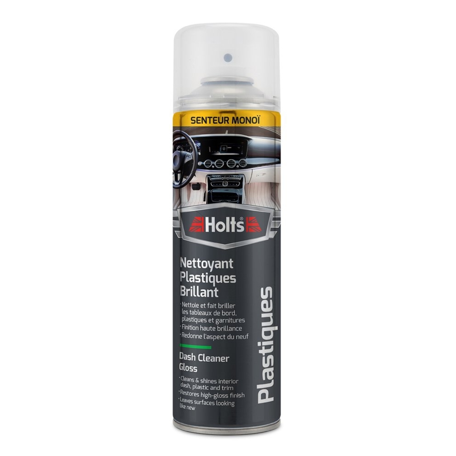 Nettoyant plastiques finition brillante senteur monoï - aérosol de 500ml HOLTS - HO008250