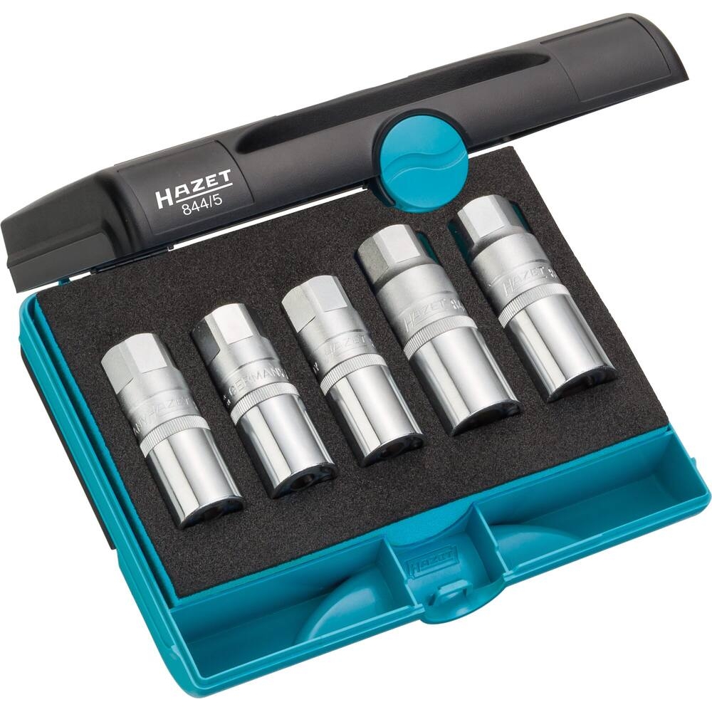 Coffret de 5 douilles d'extraction de goujons filetés 1/2