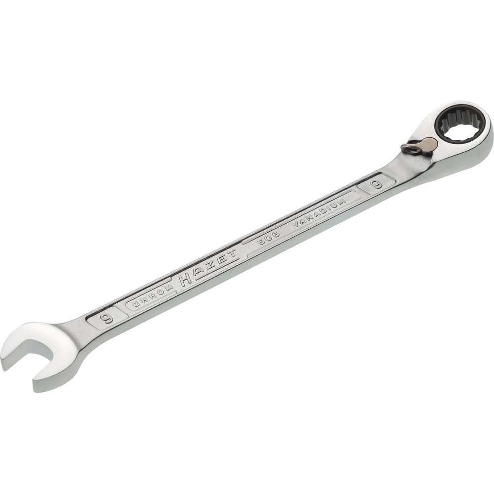 Clé mixte coudée à cliquet de 9mm avec inverseur HAZET - HZ100958