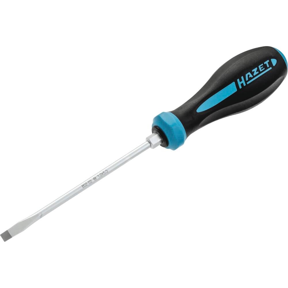 Tournevis plat 5,5x125mm à manche antidérapant en 3 composants HAZET - HZ144815