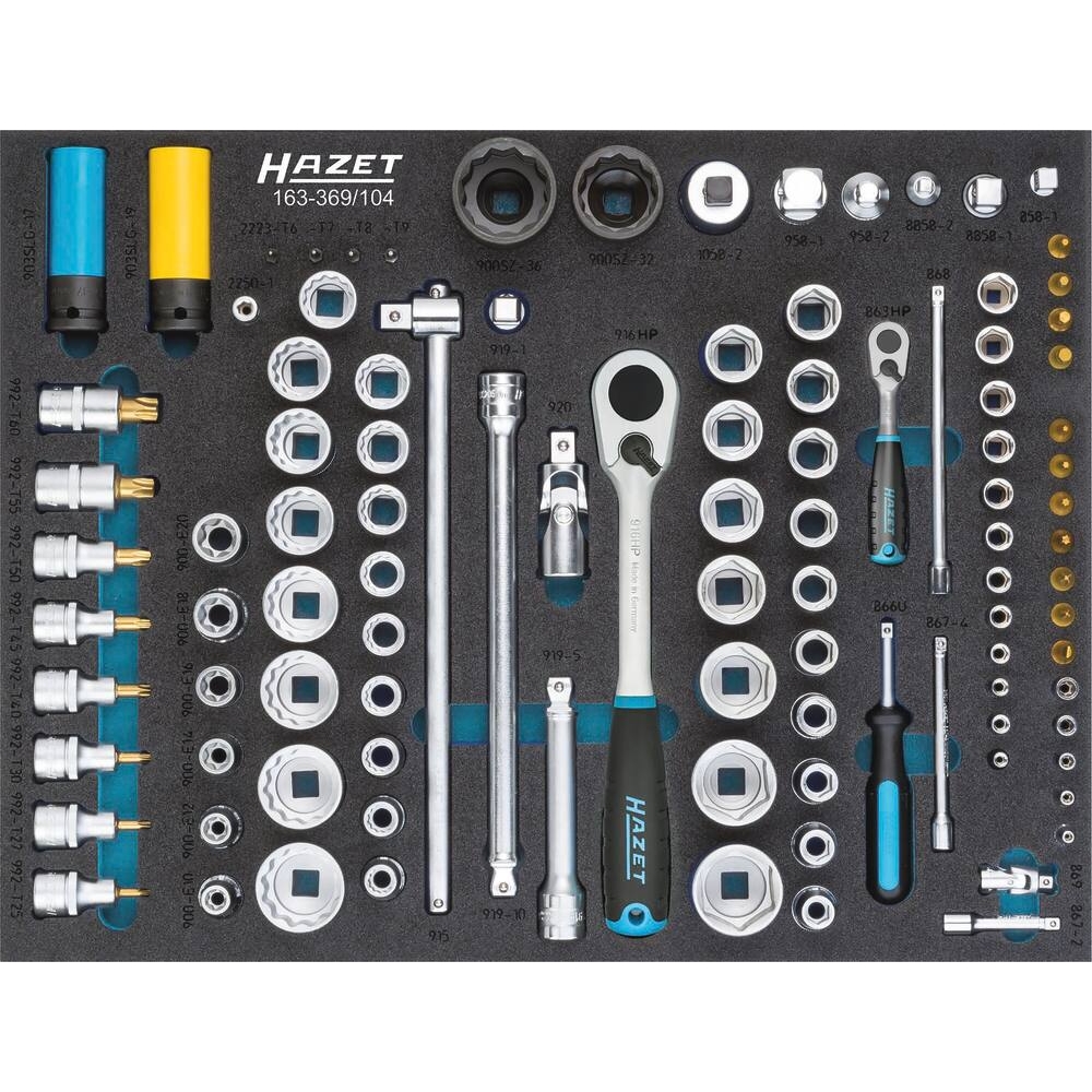 Module mousse plein de clés à douilles 1/4