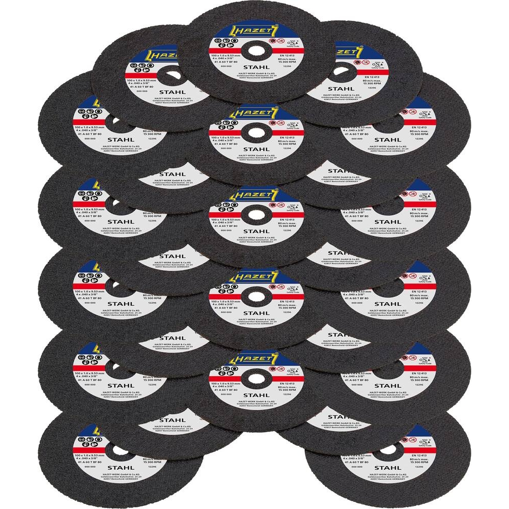 Disque a tronconner acier 100x1x9,53mm pour meuleuse HZ190515 - lot de 25 pièces HAZET - HZ201402