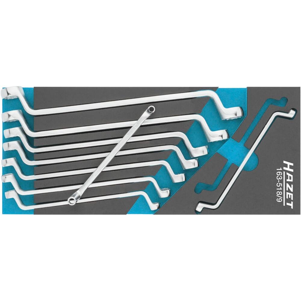 Module mousse jeu de clés polygonales doubles - 9 pcs HAZET - HZ218707