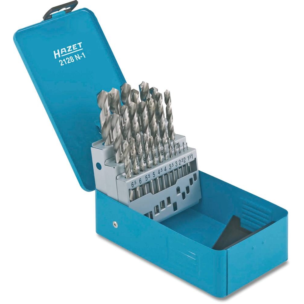 Coffret métal de 25 forets métaux HSS laminés de 1 à 13mm HAZET - HZ218844