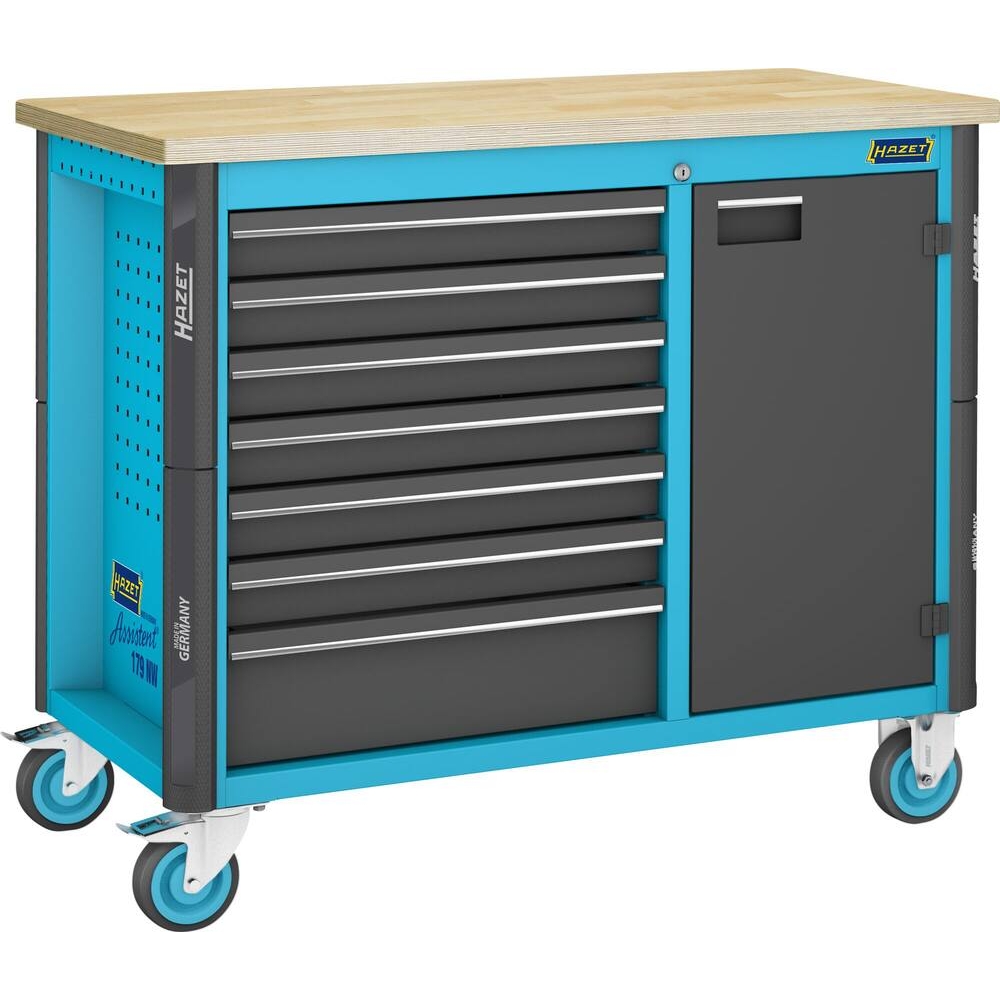 Servante d'atelier 7 tiroirs bleu 1150x60x964mm HAZET - HZ219629