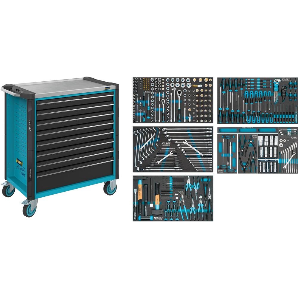 Servante d'atelier assistent avec assortiment - 321  pièces HAZET - HZ224395