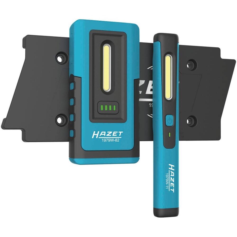 Lampe de poche LED 300 lumens rechargeable + lampe stylo LED 120 lumens rechargeable + disque de chargement sans fil HAZET - HZ235261