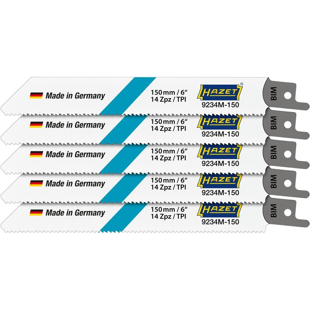 Lame de scie sabre flexibles pour acier et métaux non ferreux - lot de 5 pcs HAZET - HZ239382