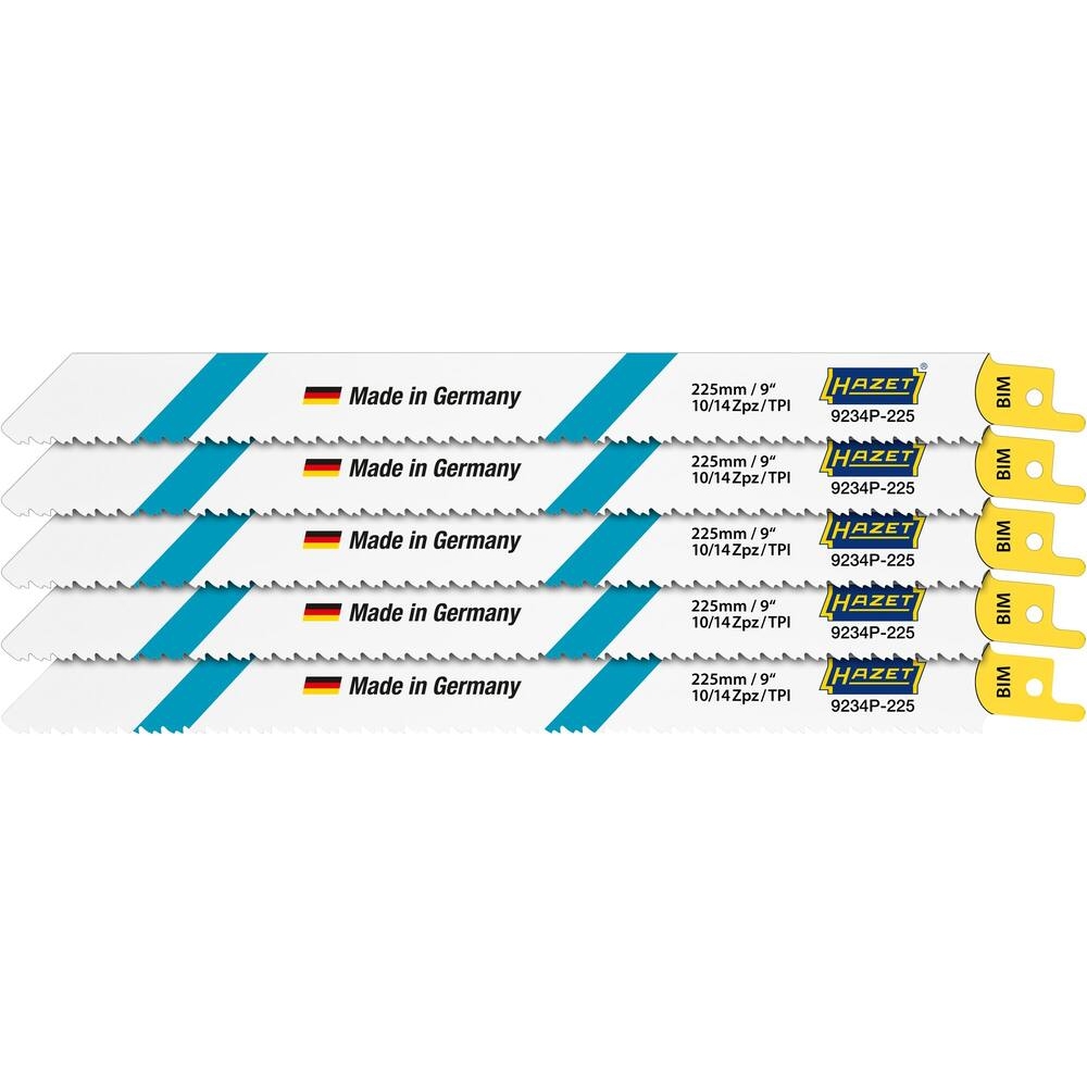 Lame de scie sabre bois 205mm - lot de 5 pcs HAZET - HZ239412