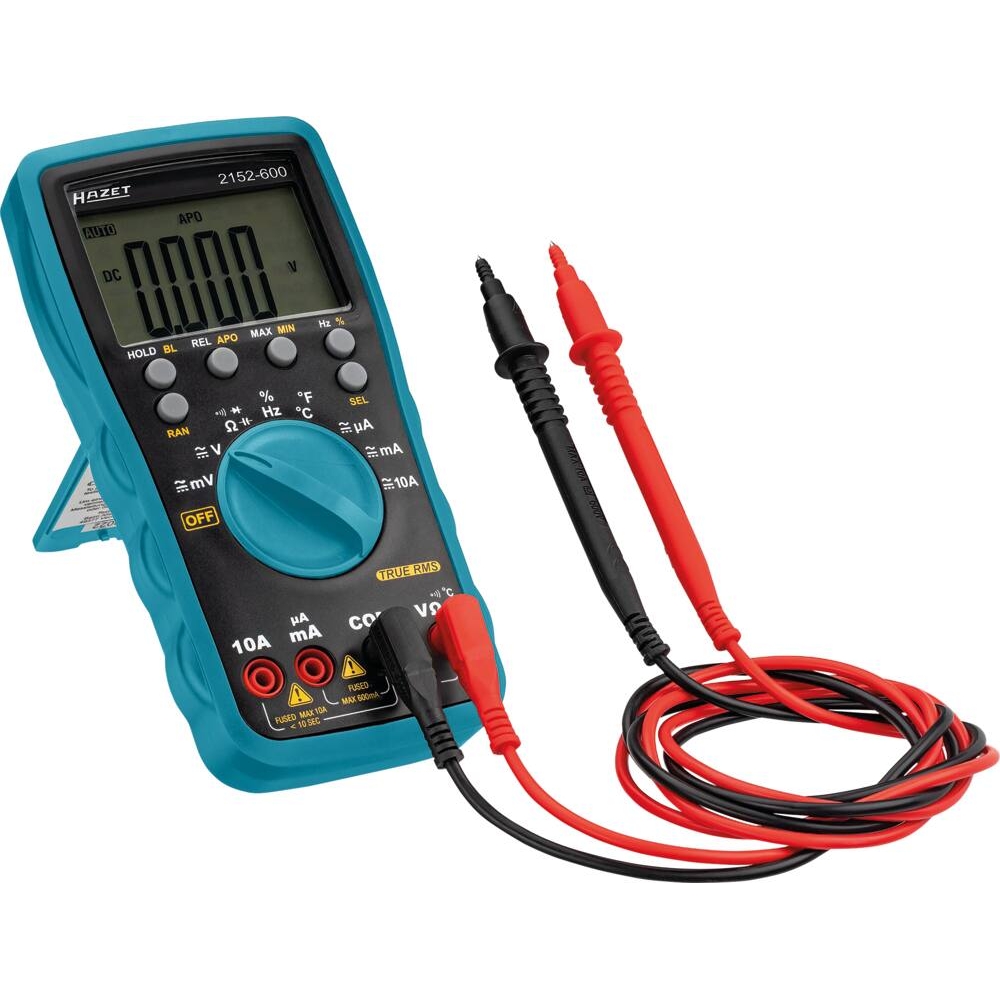 Multimètre digital automatique compact CAT III 600V avec sonde de température HAZET - HZ246762