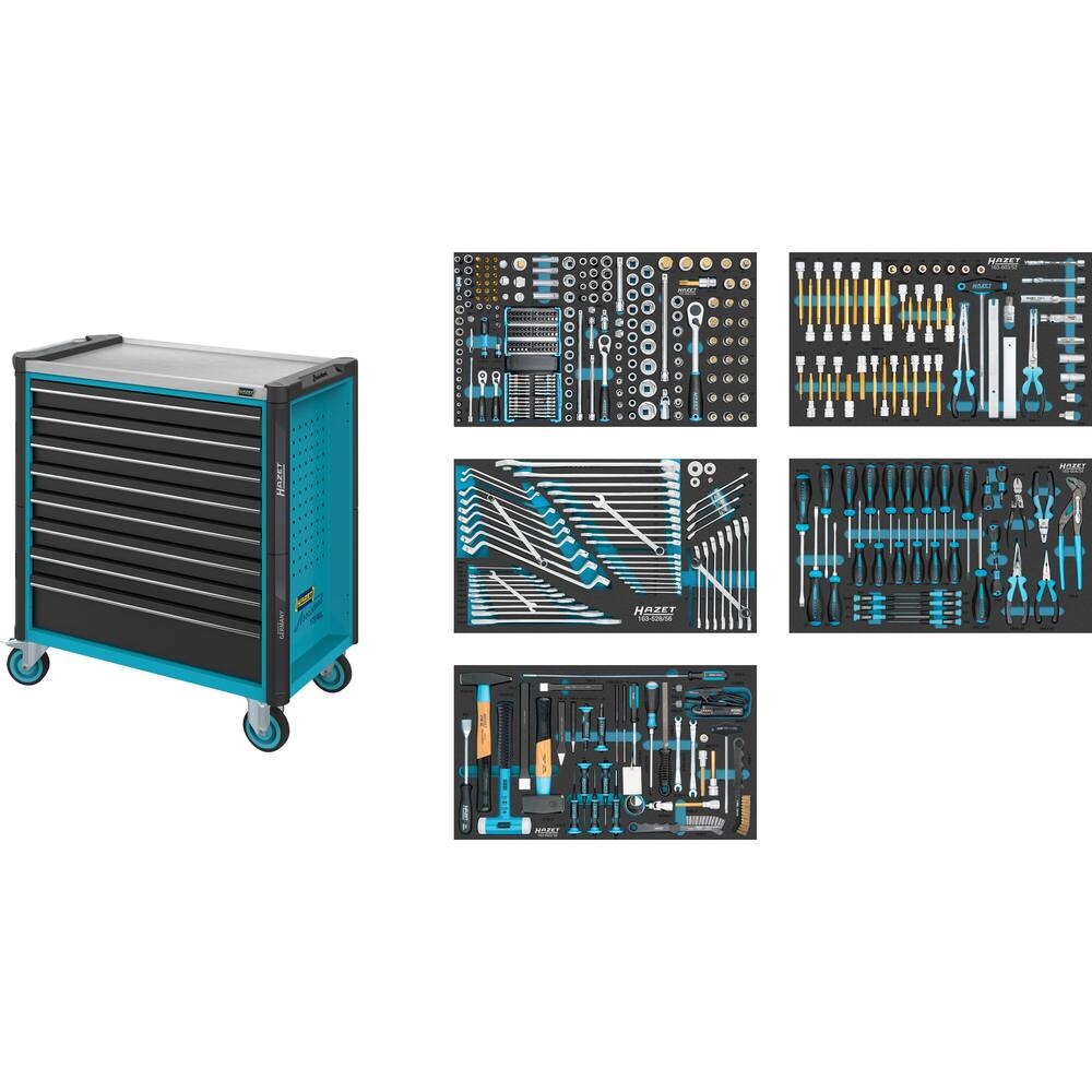 Servante d'atelier 8 tiroirs composée de 440 outils - modules mousse HAZET - HZ247974