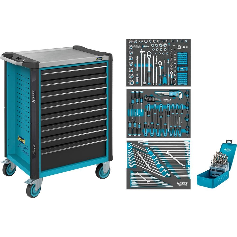 Servante d'atelier assistent avec assortiment - 228 pièces HAZET - HZ250431