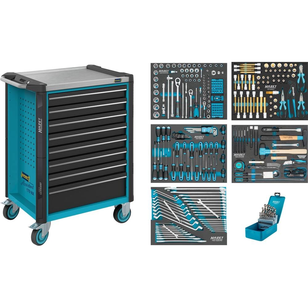 Servante d'atelier assistent avec assortiment - 314 pièces HAZET - HZ250455