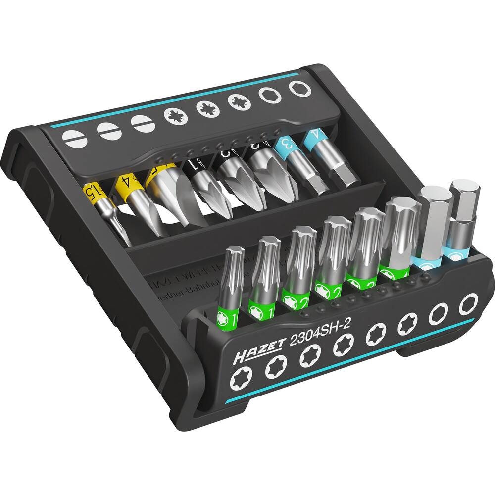 Smartholder avec 16 embouts-Tournevis courts - 16 pièces HAZET - HZ250653