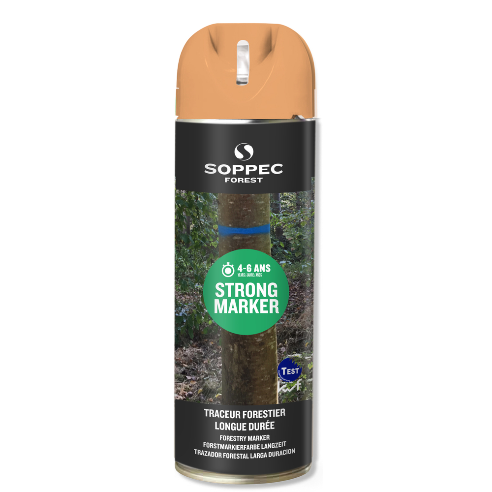 Bombe de peinture - Traceur forestier SOPPEC longue durée non fluorescent chamois 4-6 ans strong marker - 131708