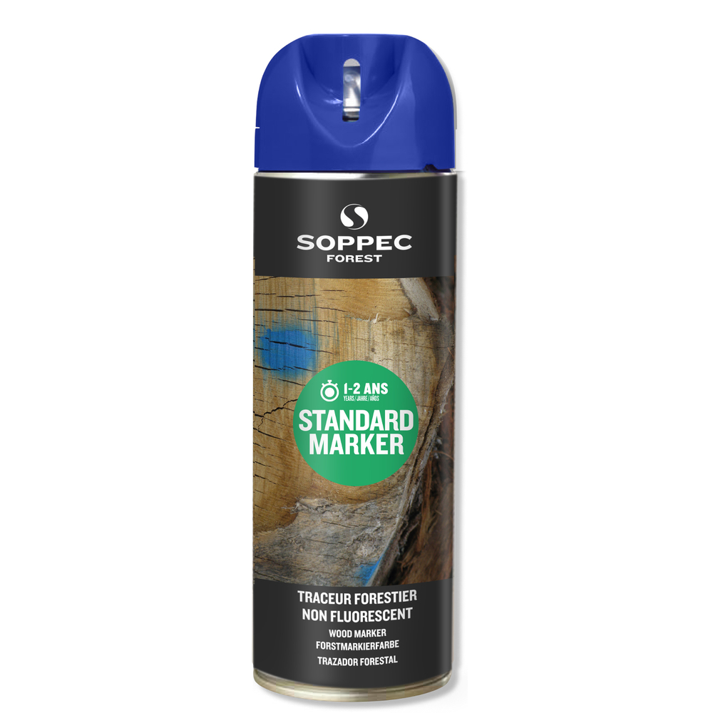 Bombe de peinture - Traceur forestier SOPPEC non fluorescent bleu 1-2 ans standard marker - 131901