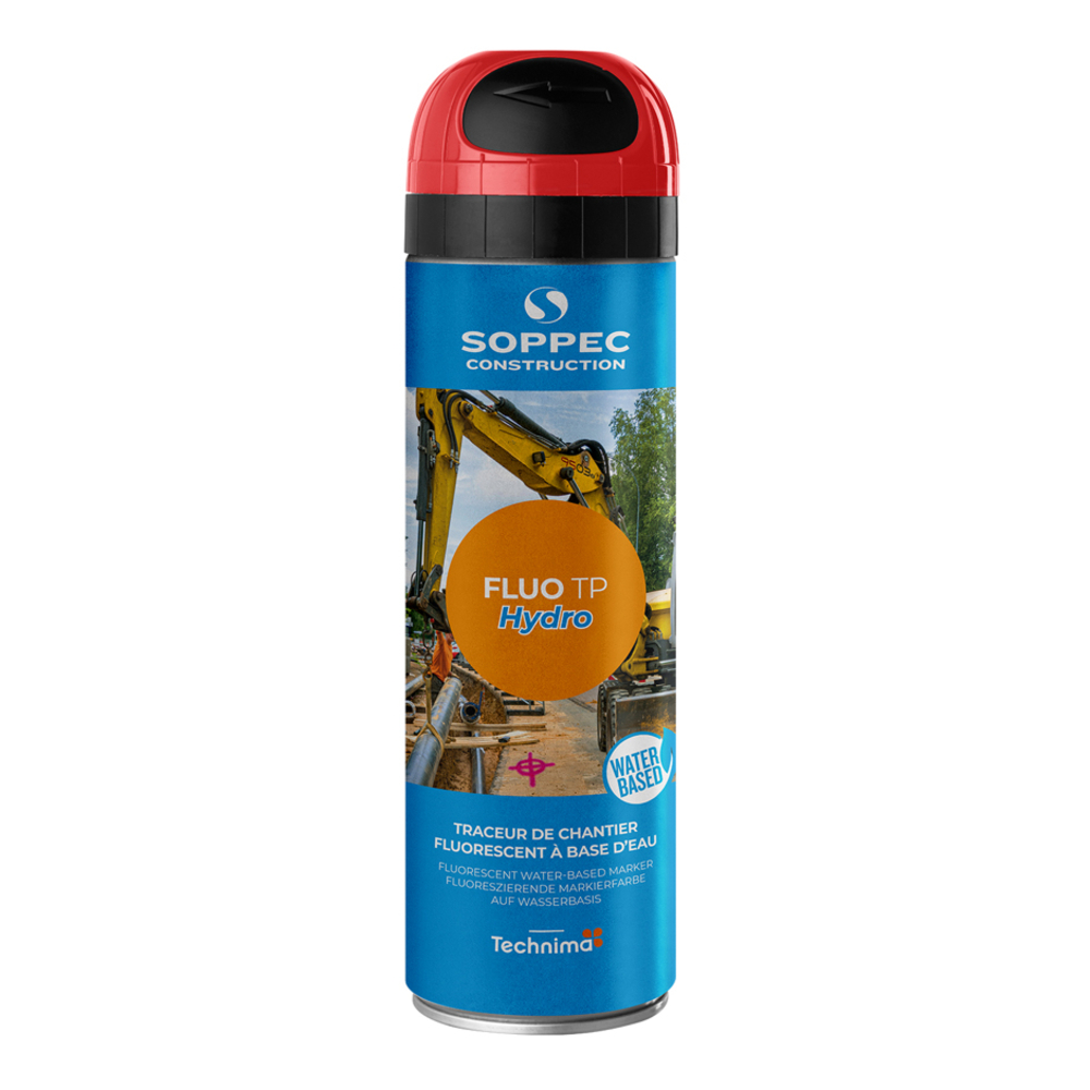 BOMBE FLUO TP HYDRO 500ML ROUGE 12 MOIS
