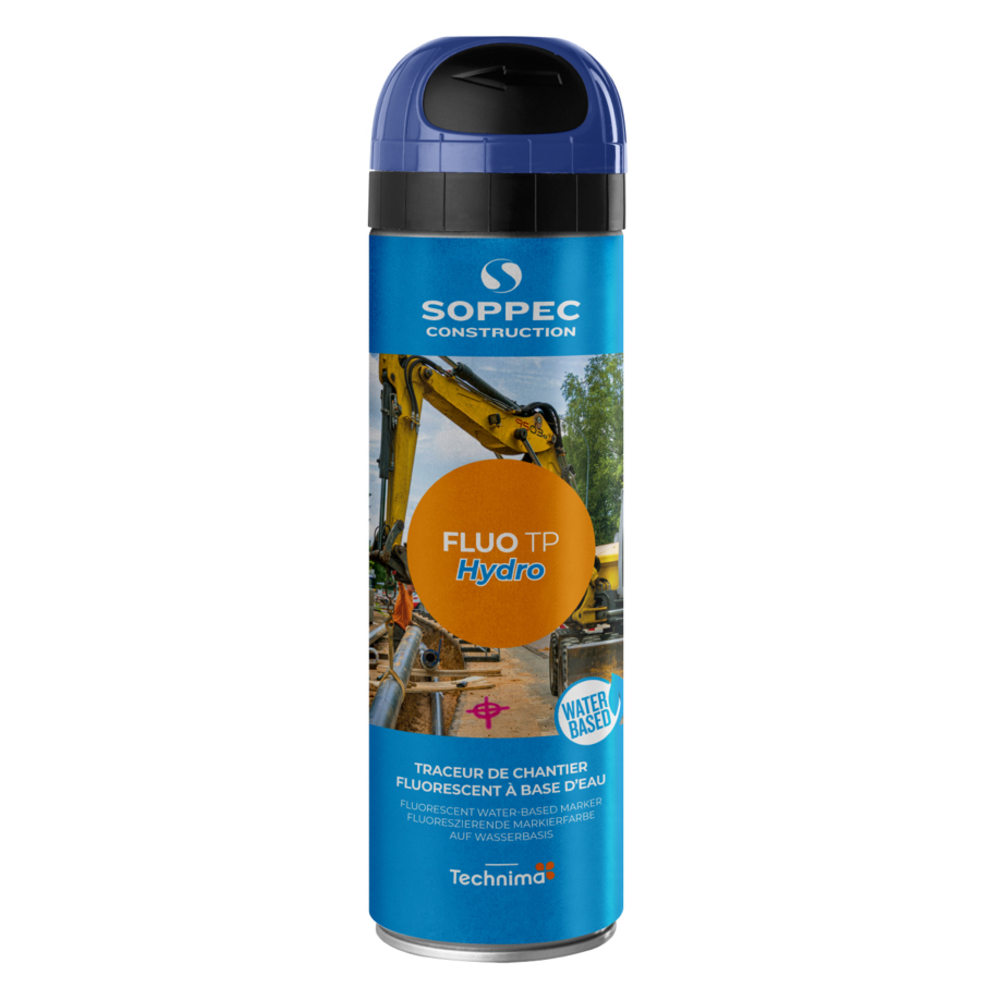 Bombe de peinture - Traceur chantier bleu fluo tp hydro SOPPEC - 143519