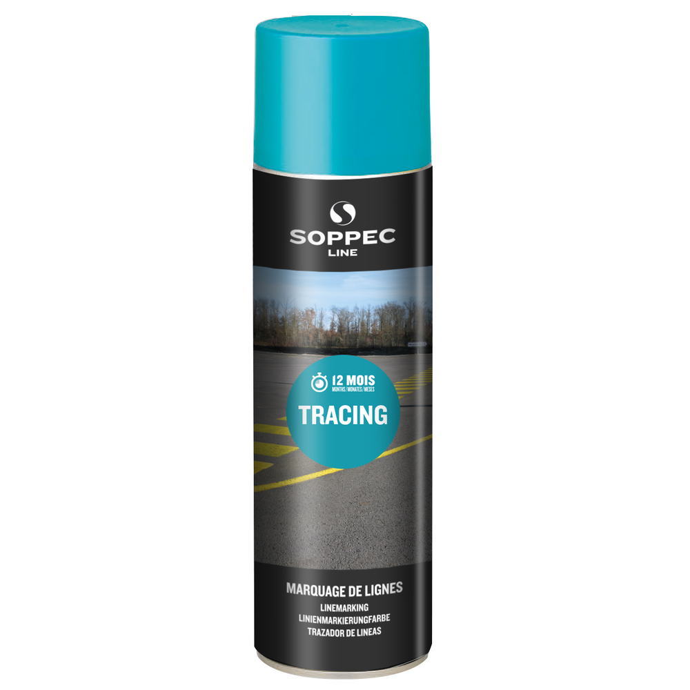 Bombe de peinture - Traceur de ligne SOPPEC pour le marquage bleu tracing 500 ml - 151601