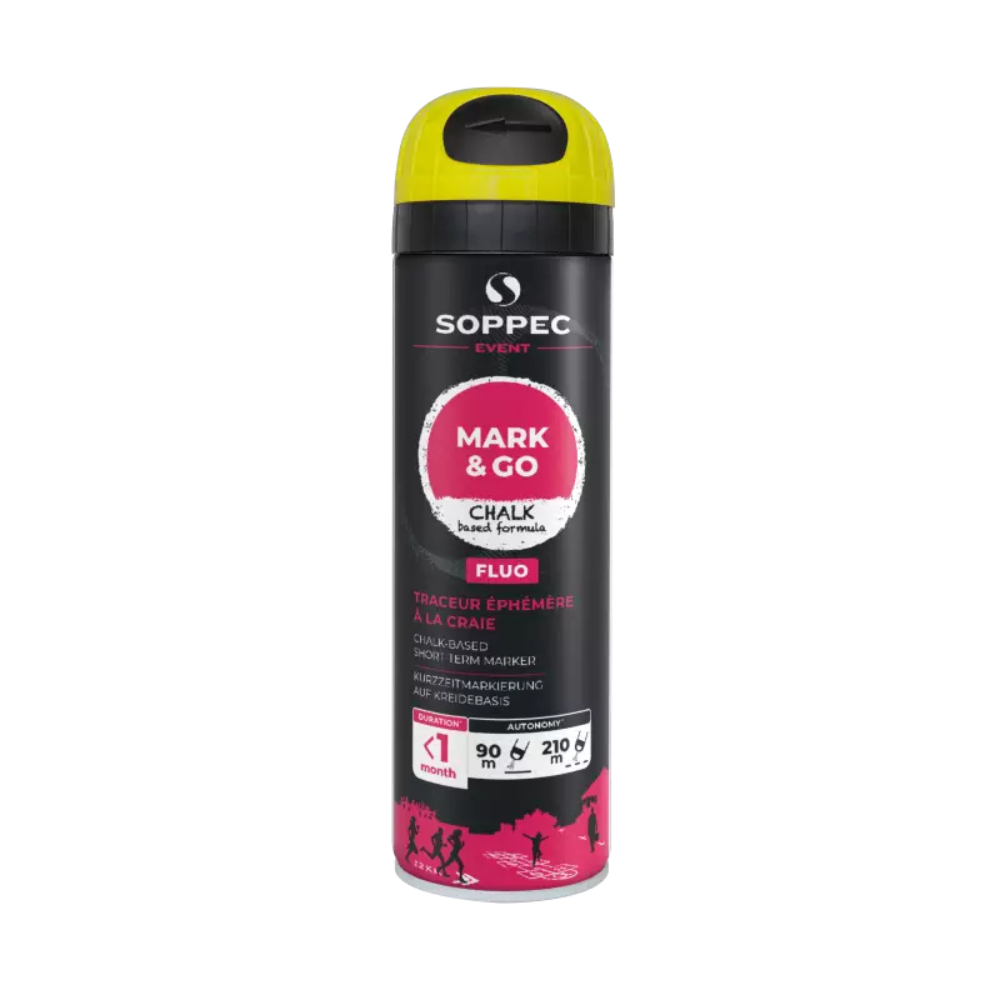 Traceur MARK & GO Éphémère jaune fluo 500 ml SOPPEC - 182017