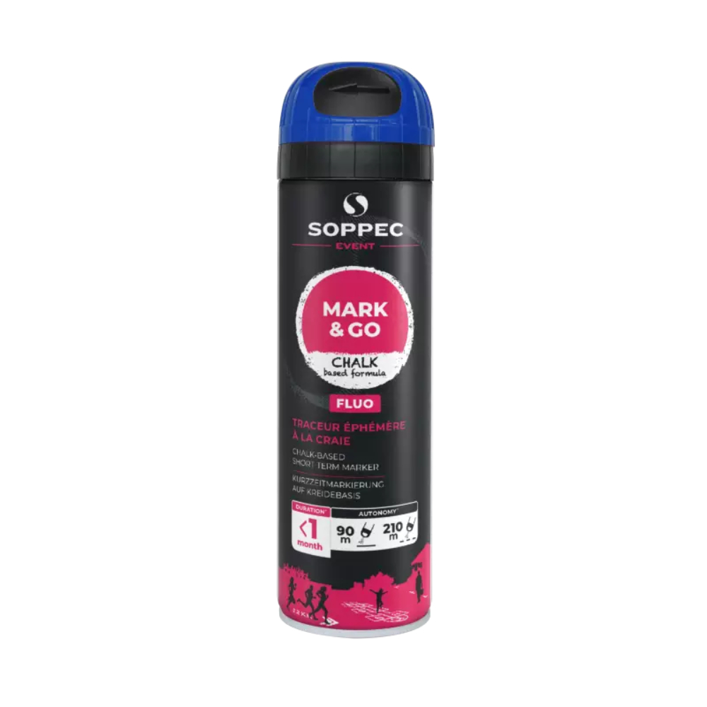 Traceur MARK & GO Éphémère bleu fluo 500 ml SOPPEC - 182019