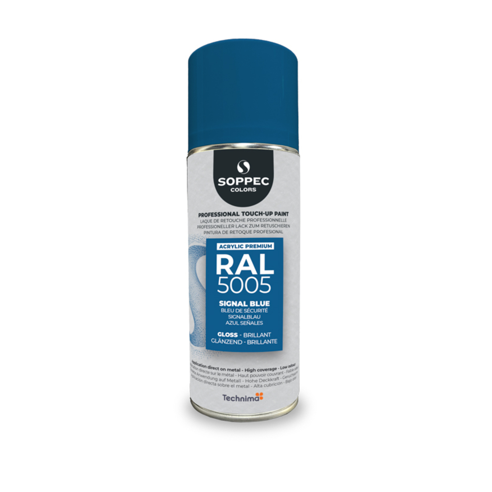 SOPPEC ACRYL PREMIUM RAL5005  BRILLANT 400ML ( bleu de sécurité) - 424115 SOPPEC -