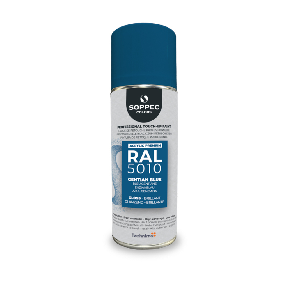 SOPPEC ACRYL PREMIUM RAL5010  BRILLANT 400ML ( bleu gentiane) - SOPPEC - 424116