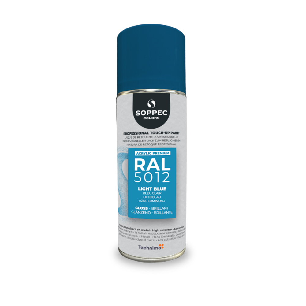 SOPPEC ACRYL PREMIUM RAL5012  BRILLANT 400ML (bleu clair) - SOPPEC - 424117
