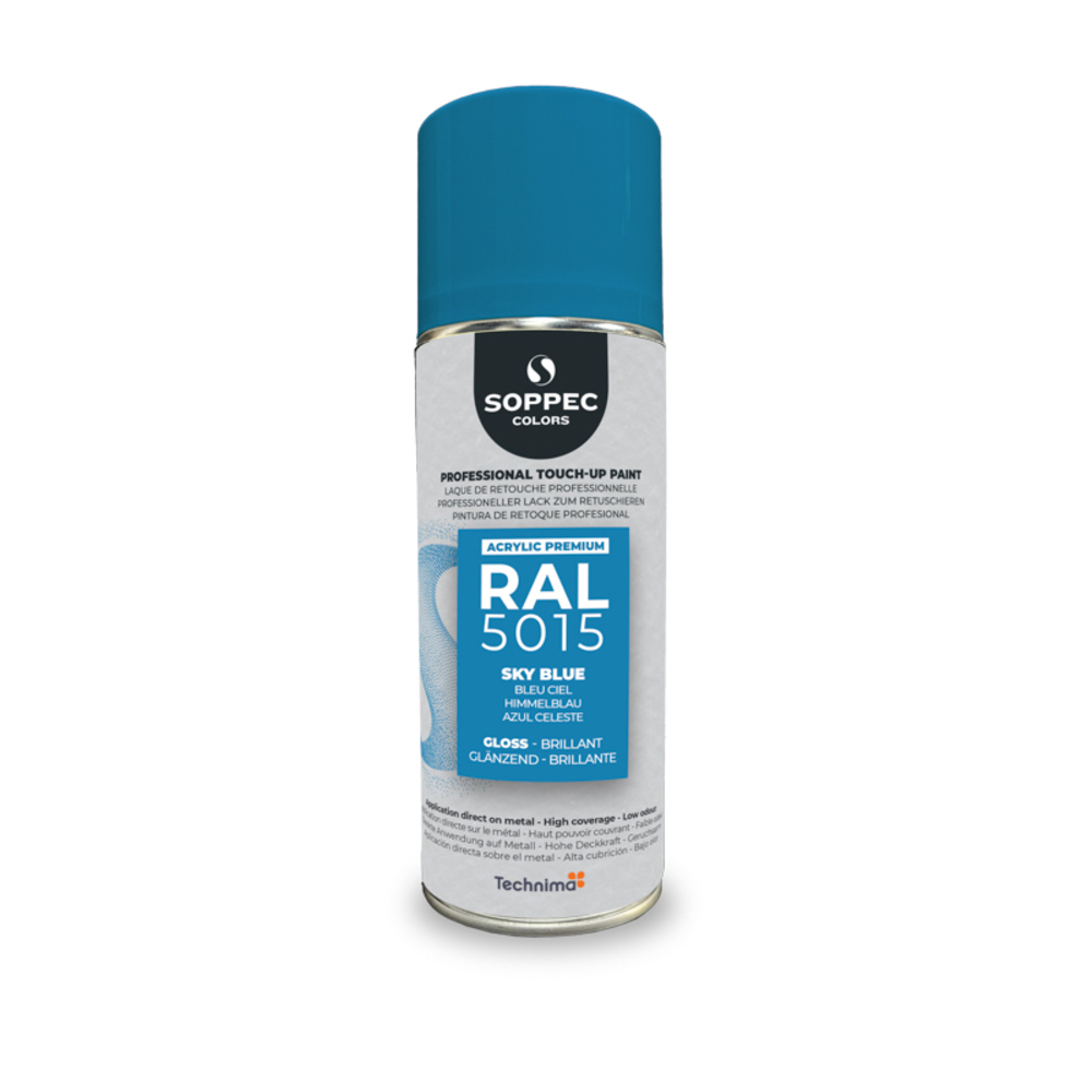 SOPPEC ACRYL PREMIUM RAL5015  BRILLANT 400ML ( bleu ciel) - SOPPEC - 424118