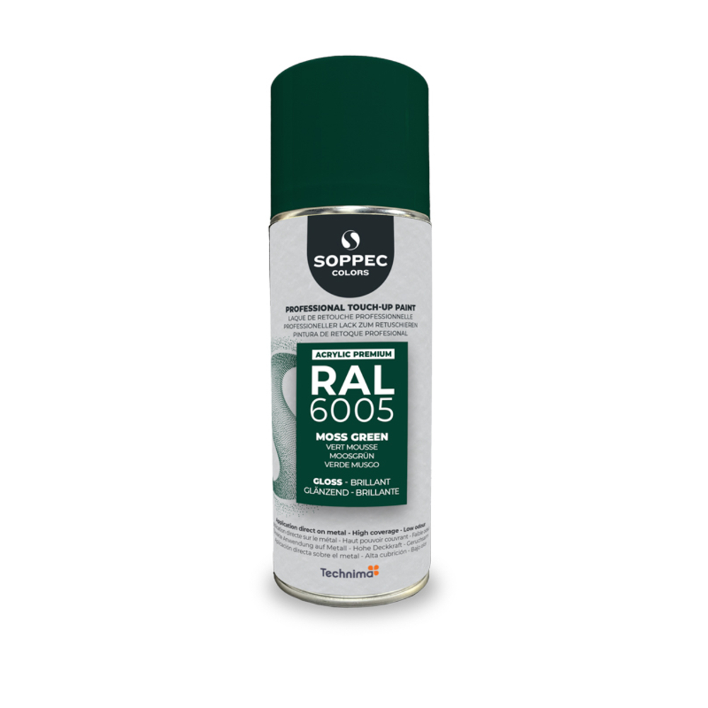 SOPPEC ACRYL PREMIUM RAL6005  BRILLANT 400ML ( vert mousse) - SOPPEC - 424120