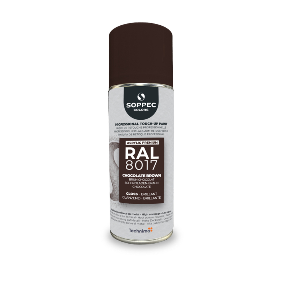 SOPPEC ACRYL PREMIUM RAL8017  BRILLANT 400ML (brun chocolat) - SOPPEC - 424129