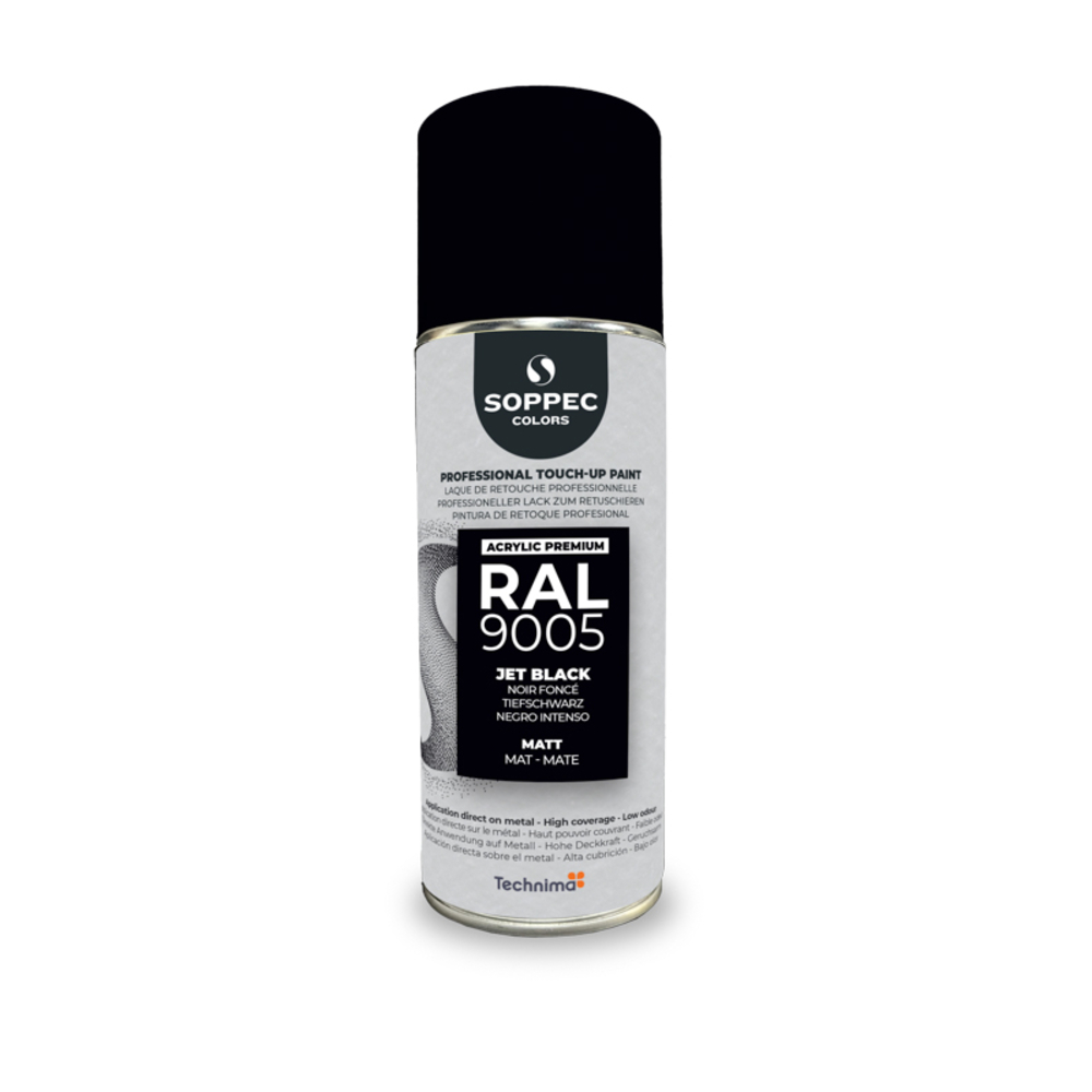 SOPPEC ACRYL PREMIUM RAL9005 MAT 400ML (noir foncé) - SOPPEC - 424133