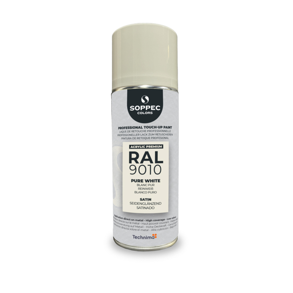 SOPPEC ACRYL PREMIUM RAL9010 SATIN 400ML (blanc pur) - SOPPEC - 424136