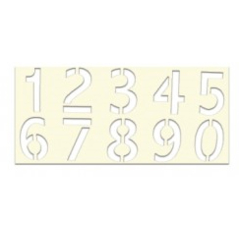 POCHOIR SOPPEC LETTRE 0 À 9 EN PVC 1MM D'ÉPAISSEUR RÉUTILISABLE -451722