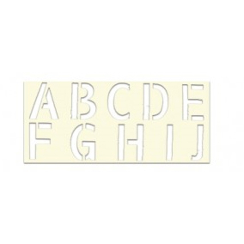 POCHOIR SOPPEC LETTRE A À J EN PVC 1MM D'ÉPAISSEUR RÉUTILISABLE -451723