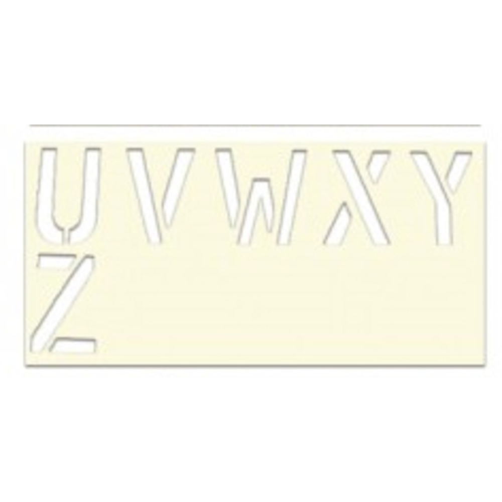 POCHOIR SOPPEC LETTRE U À Z EN PVC 1MM D'ÉPAISSEUR RÉUTILISABLE -451725