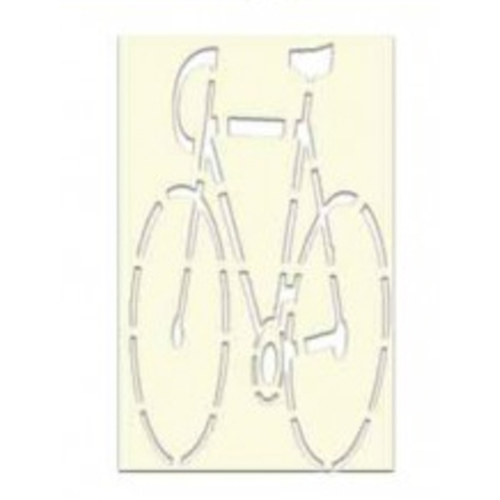 POCHOIR SOPPEC VÉLO VOIE CYCLABLE EN PVC 1MM D'ÉPAISSEUR RÉUTILISABLE -451755