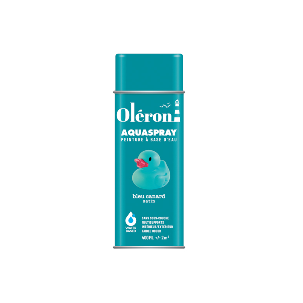BOMBE DE DECORATION AQUASPRAY BLEU CANARD SATINE 400ML  OLERON 561012