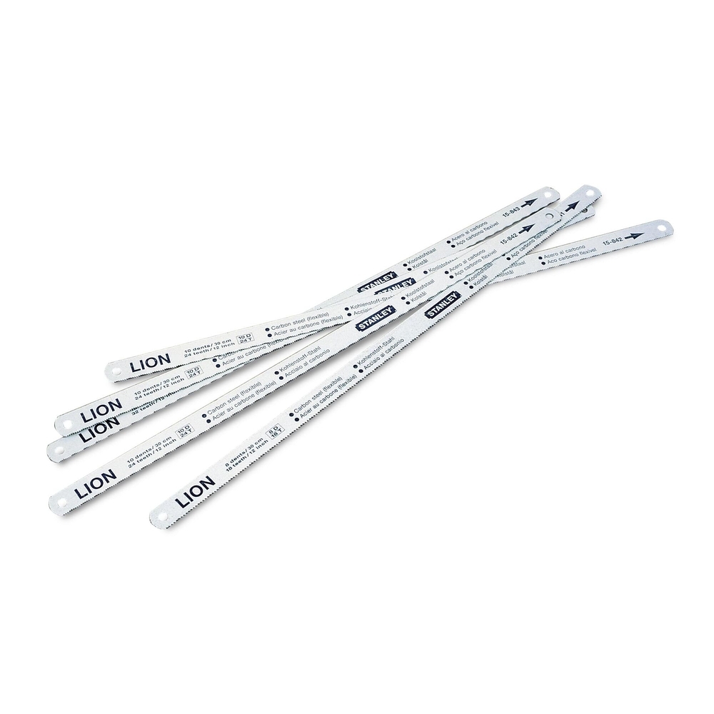 Lames de scie à métaux - 5 lames flexible Lion 8-10-12 dents - 0-15-801 - STANLEY