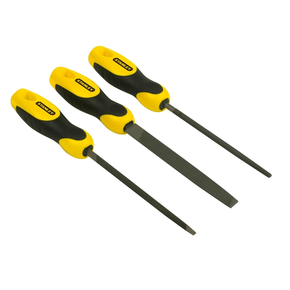 Limes bâtardes 150 mm - jeu de 3 pièces - 0-22-445 - STANLEY