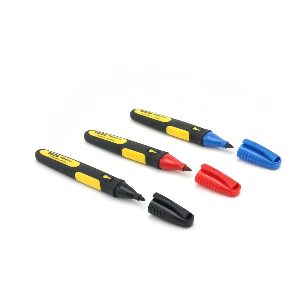 Marqueurs pointe fine - 3 couleurs - 3 pièces - Fatmax - 0-47-322 - STANLEY FATMAX