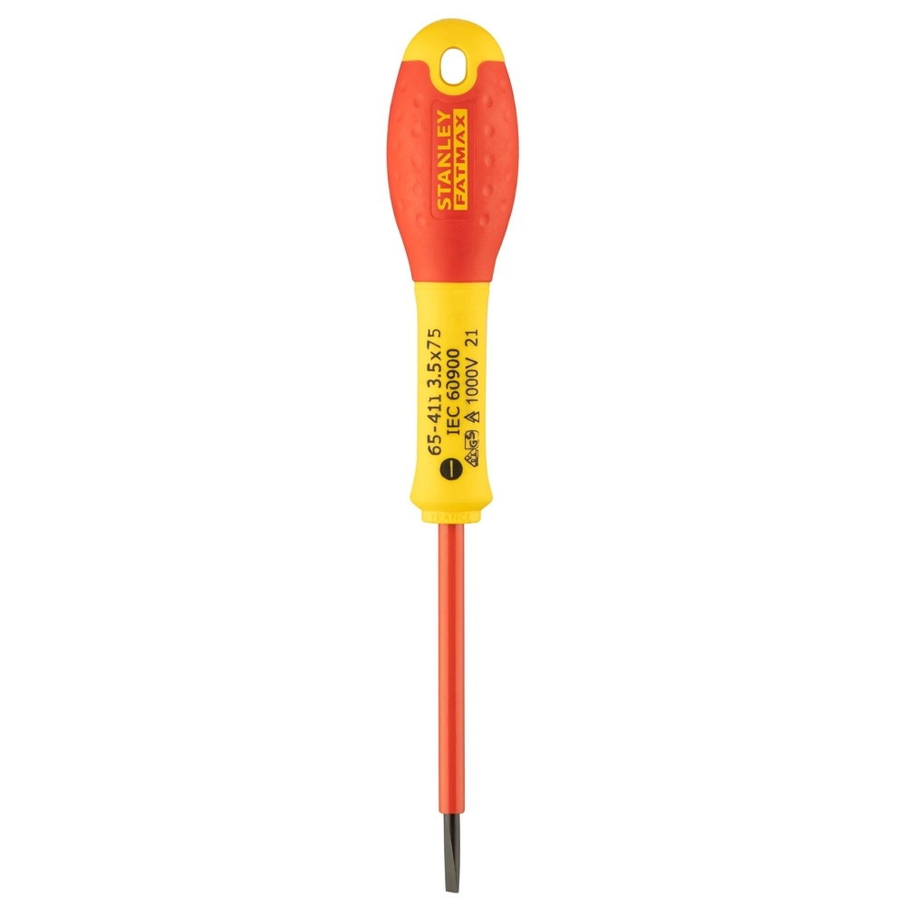 Tournevis d'électricien isolé 1000 V 3,5 x 75 mm - Fatmax  - 0-65-411 - STANLEY FATMAX